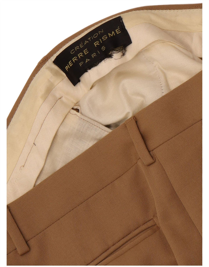 Pantalón de traje recto vintage para hombre W36 L30 Beige