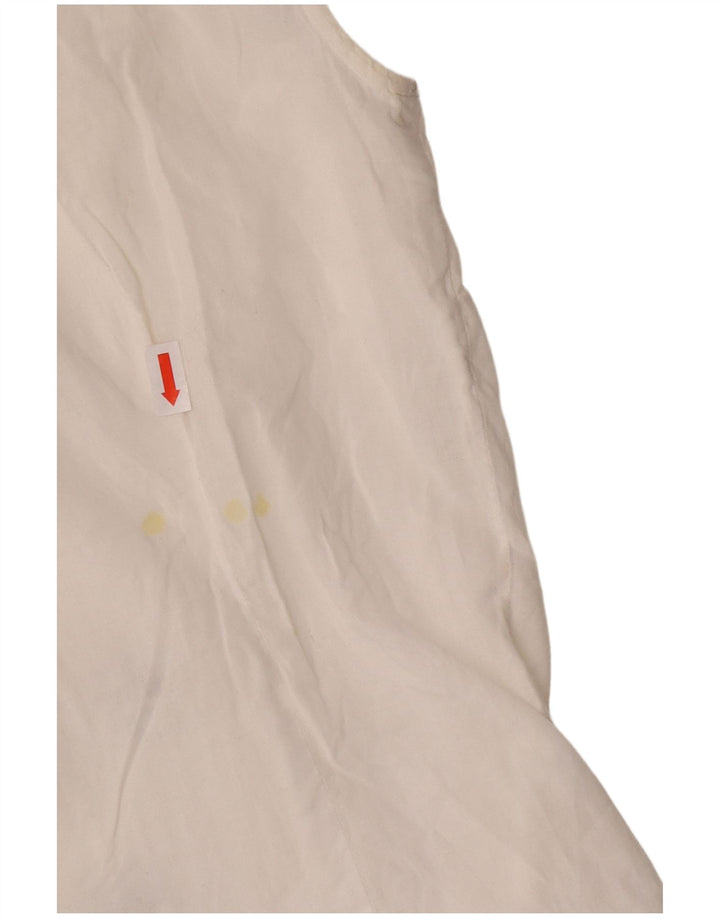 Dolce & Gabbana Blusa Sin Mangas Para Mujer IT 44 Medium White Designer