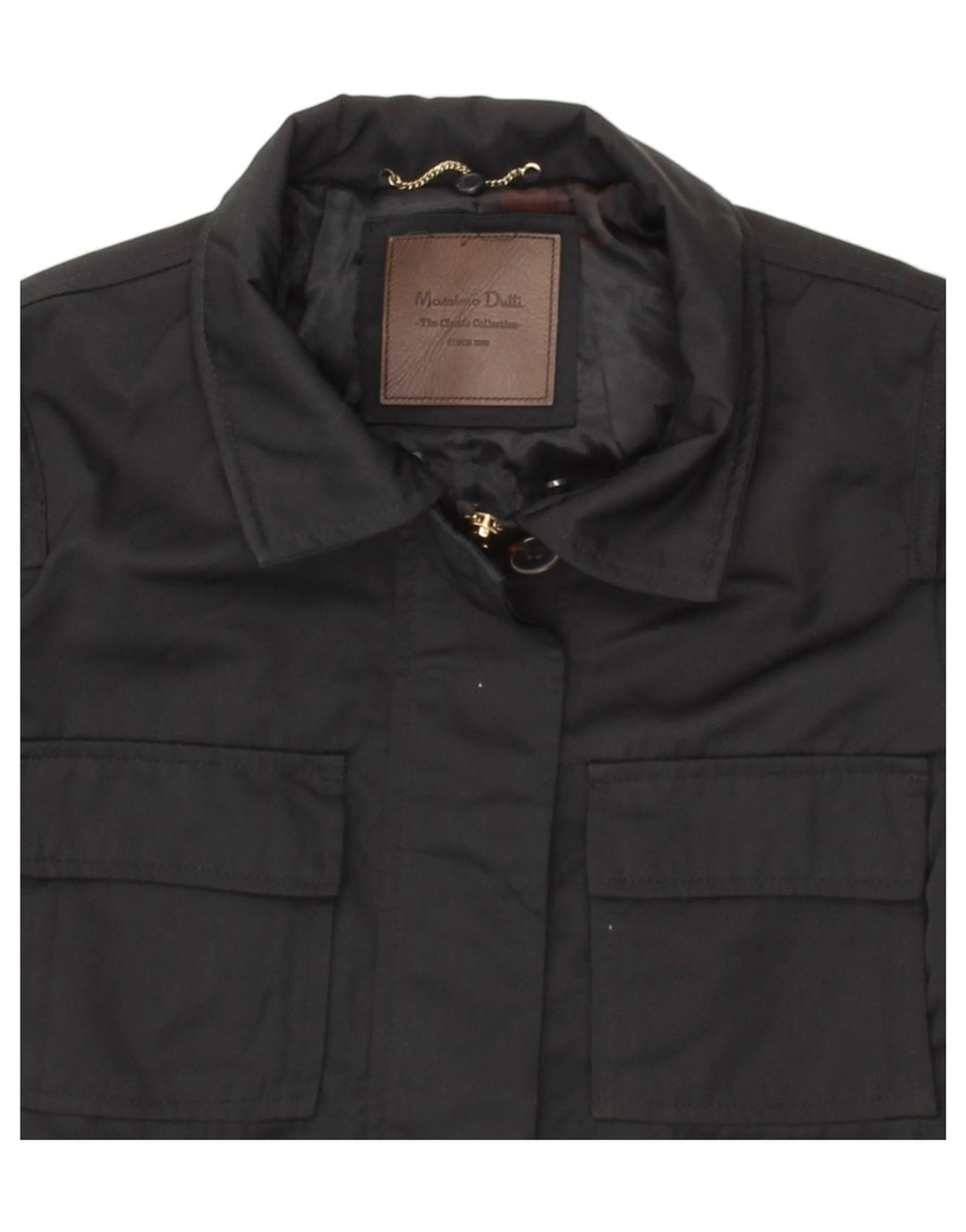MASSIMO DUTTI Womens Utility Jacket UK 10 Small Black Polyester Vintage Massimo Dutti and Second-Hand Massimo Dutti from Messina Hembry 