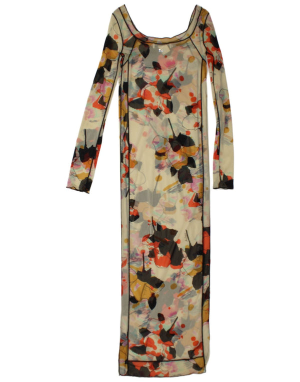 Sonia Rykiel Vestido largo transparente para mujer IT 40 Small Off White Floral
