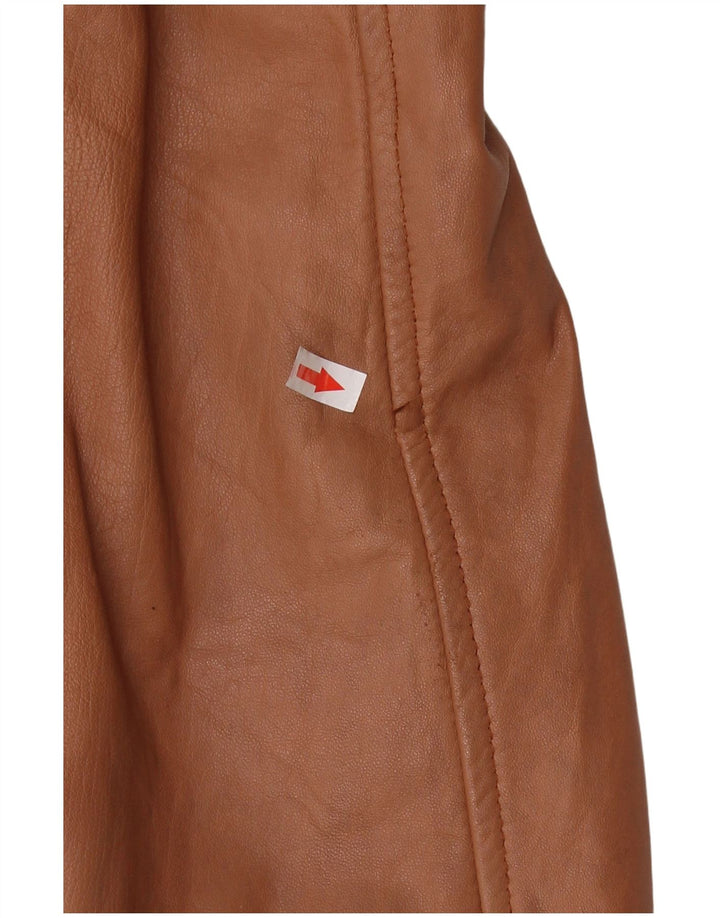 Vintage mujer chaqueta de piel de gran tamaño Reino Unido 16 marrón grande