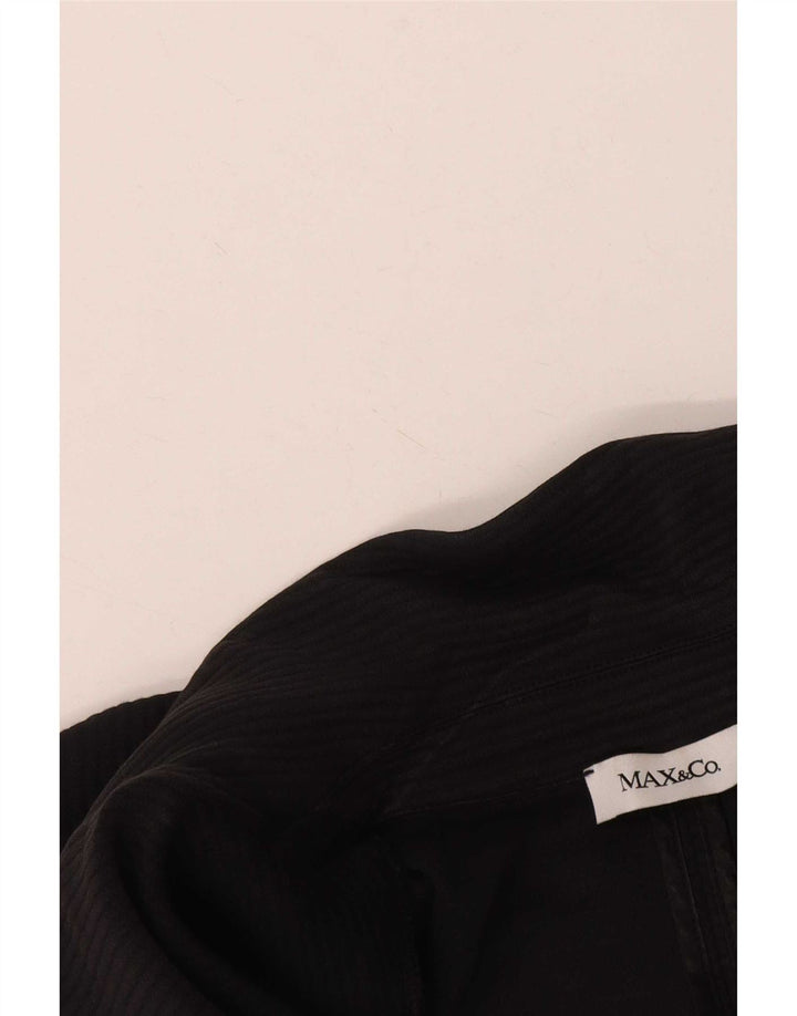 Max & Co. Chaqueta tipo blazer con 1 botón para mujer, talla 44, talla M, color negro