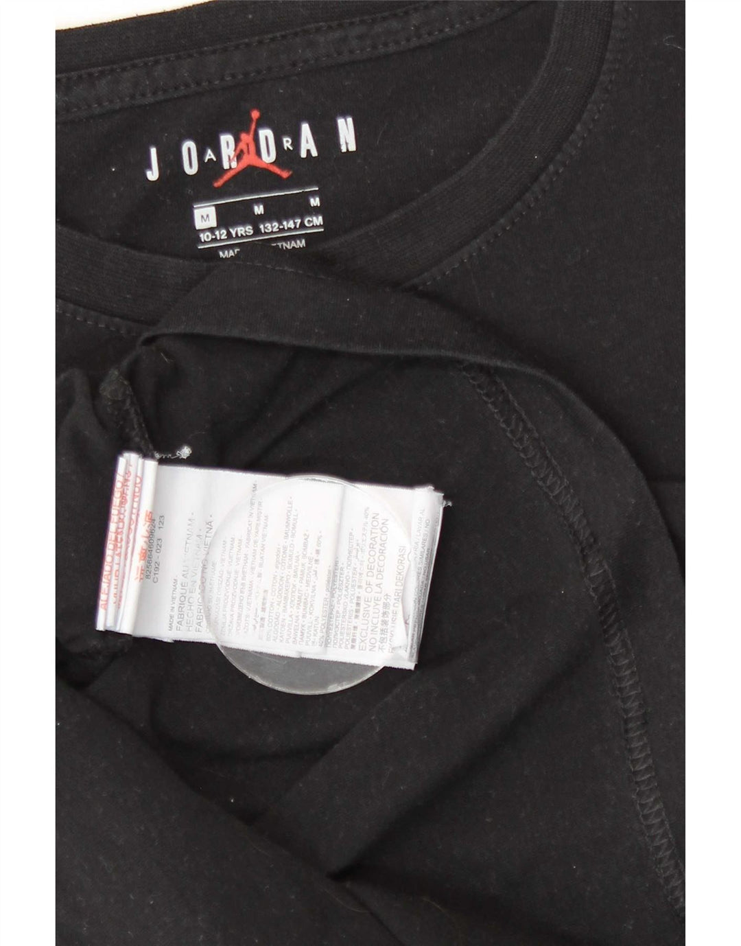 Jordan Camiseta gráfica para niños 10-11 años Mediana Negro Algodón