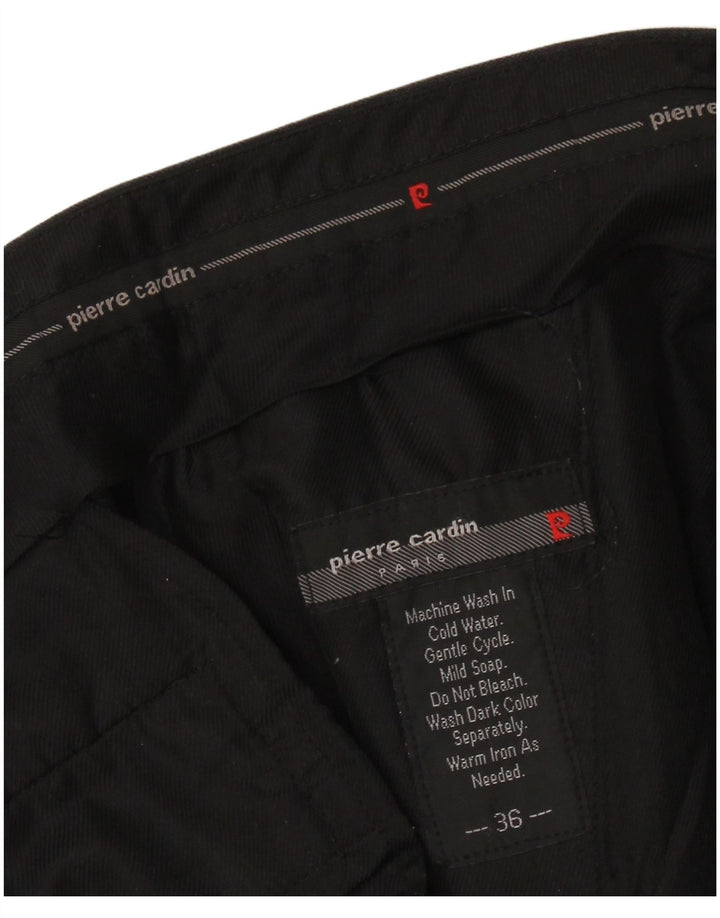 PIERRE CARDIN Pantalón chino con pinzas para hombre W36 L26 Gris