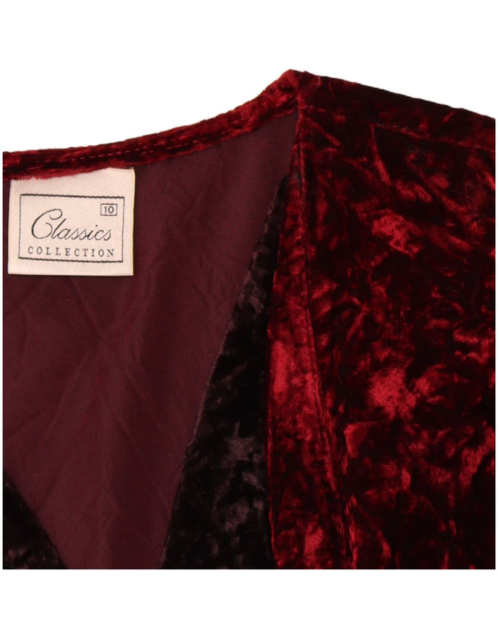Classics Chaqueta tipo blazer holgada para mujer UK 10 Small Borgoña
