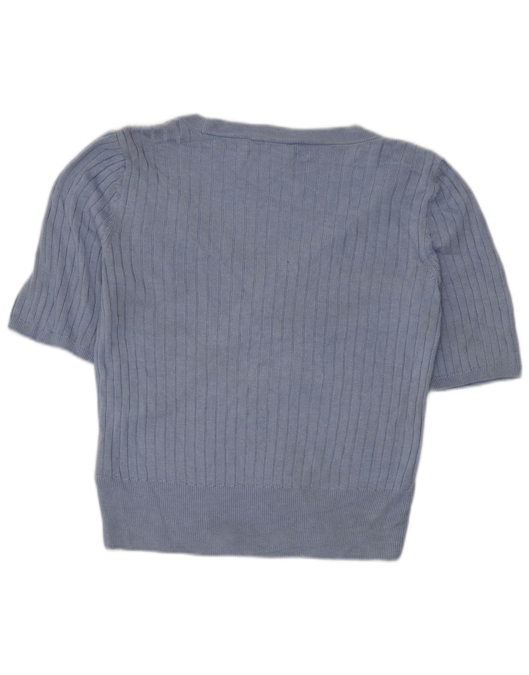 Marks & Spencer Blusa corta para mujer UK 42 Viscosa azul medio
