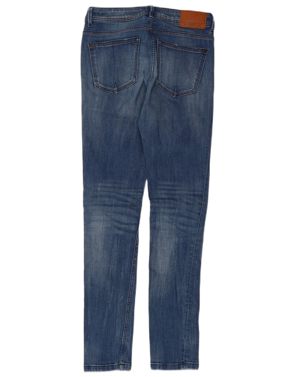 Zara Vaqueros pitillo de talle medio para mujer EU 36 XS W26 L29 Azul