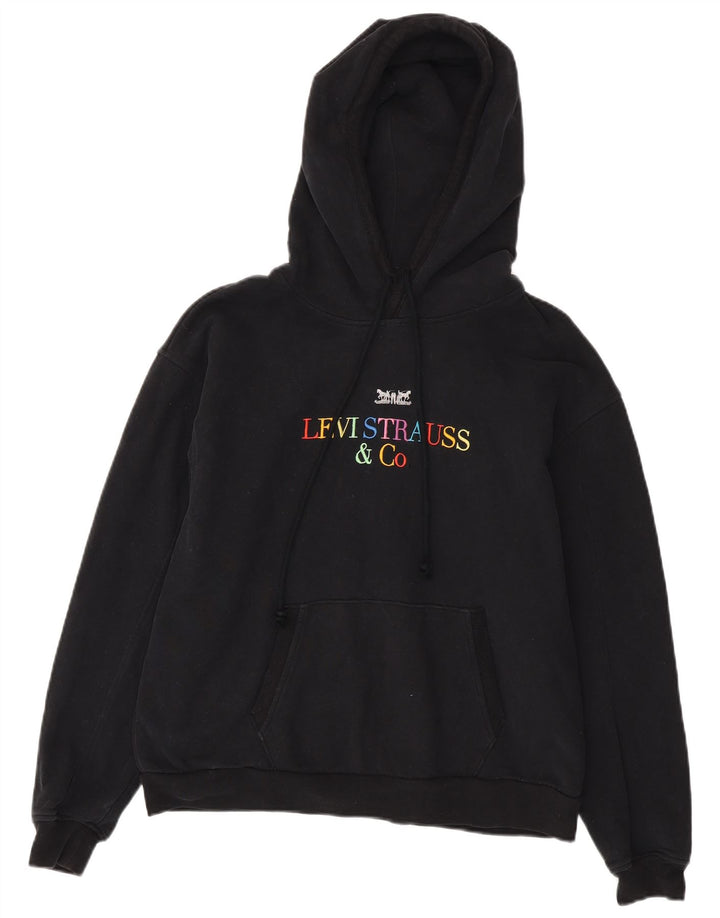 Levi's Hombre Sudadera Con Capucha Gráfica Jersey Pequeño De Algodón Negro