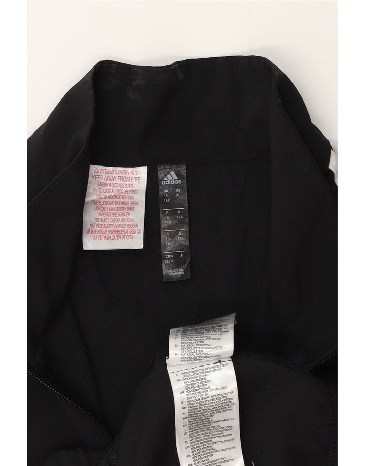 Adidas Chicos Aeroready Chándal Top Chaqueta 15-16 Años Negro Poliéster