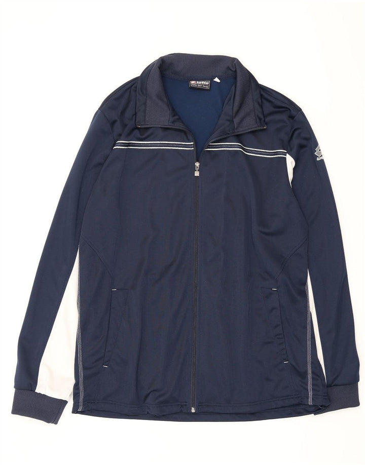 Lotto Chaqueta de chándal para hombre 3XL Azul marino Colorblock Poliéster