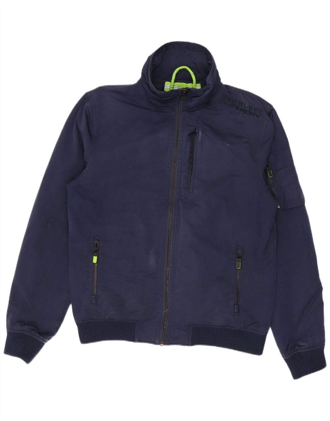 Superdry Chaqueta Bomber para Hombre UK 40 Grande Poliéster Azul Marino