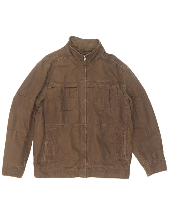 John Rocha Chaqueta utilitaria para hombre UK 38 Algodón caqui mediano