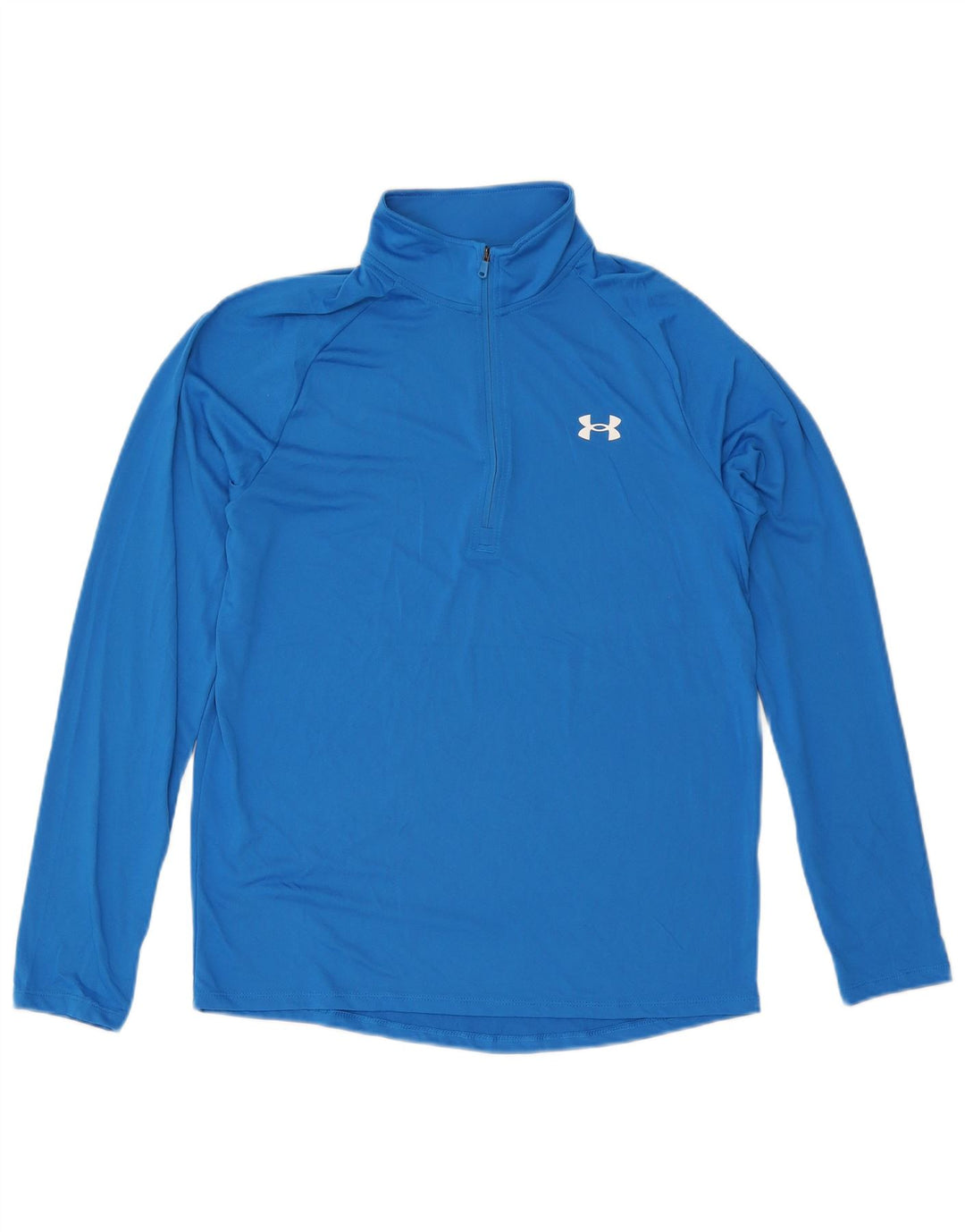 Under Armour Chándal con cremallera y cuello para hombre, color azul medio