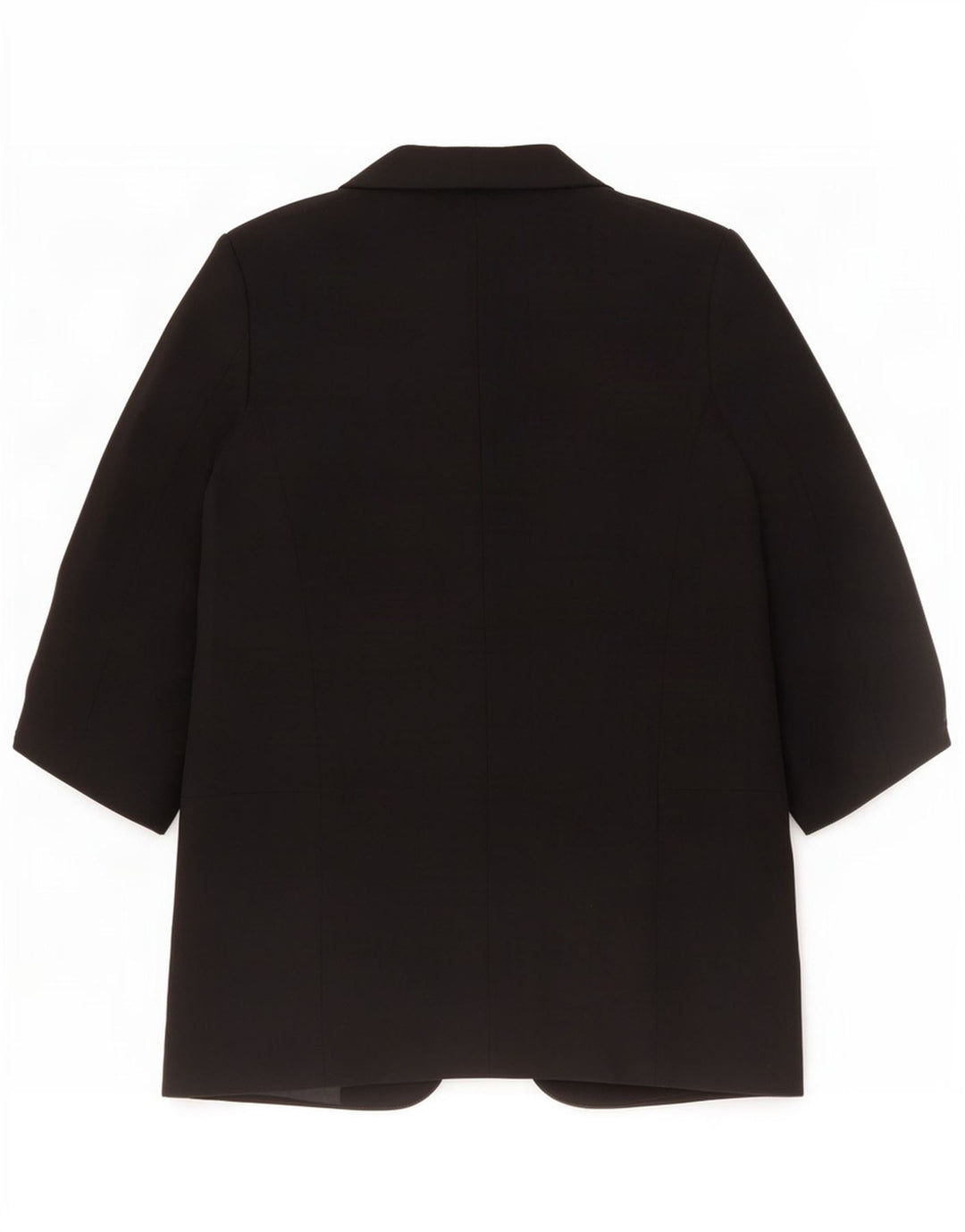 Zara Mujer Chaqueta Americana Abierta Manga 3/4 UK 10 Small Poliéster Negro