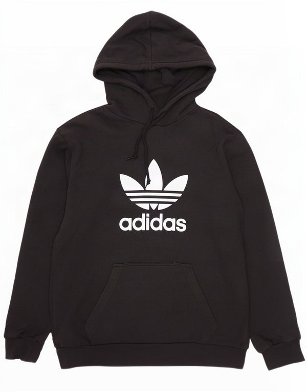 Adidas Hombre Sudadera Con Capucha Gráfica Jersey De Algodón Negro Mediano