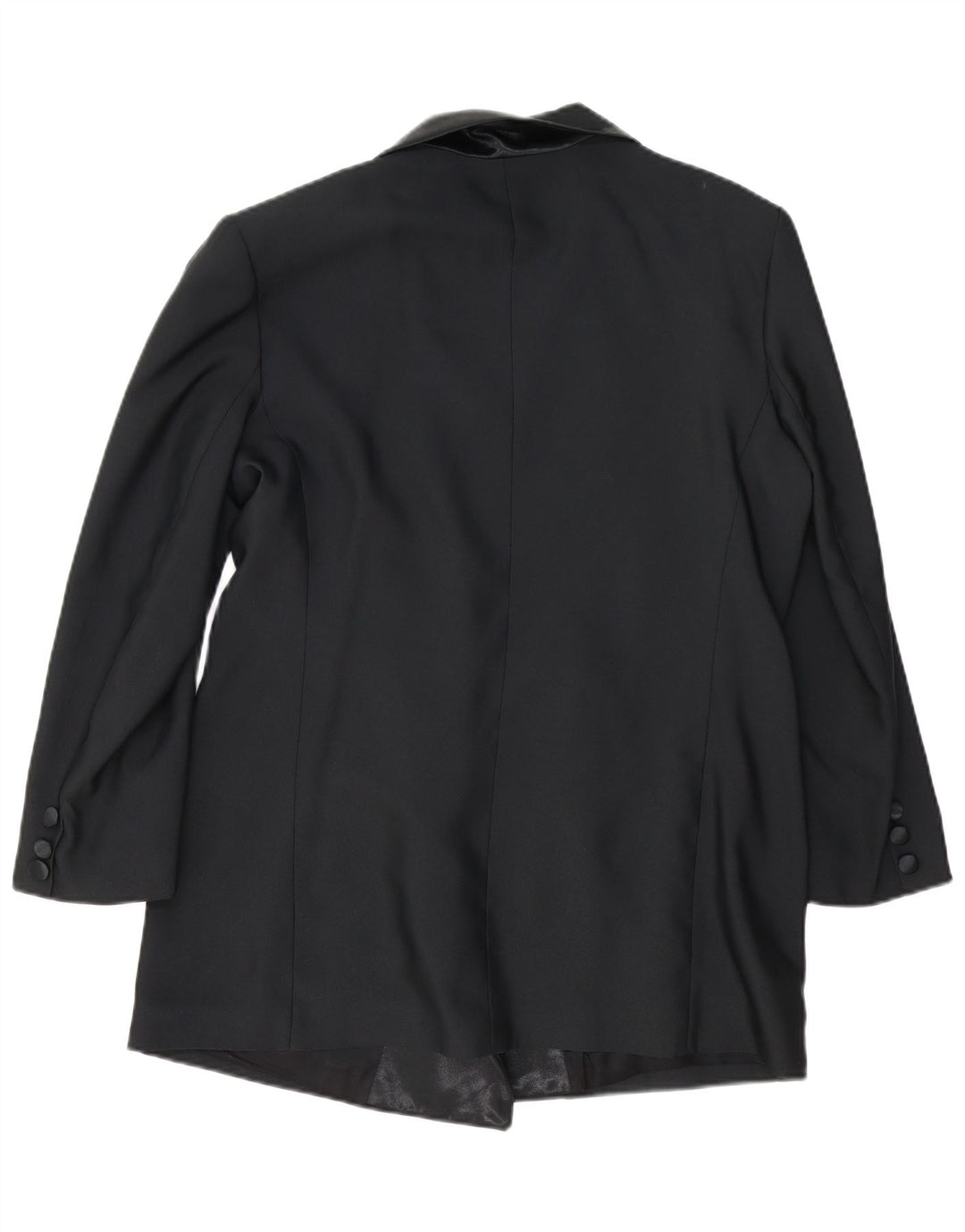 Vintage mujer doble pecho Blazer chaqueta Reino Unido 14 grande negro