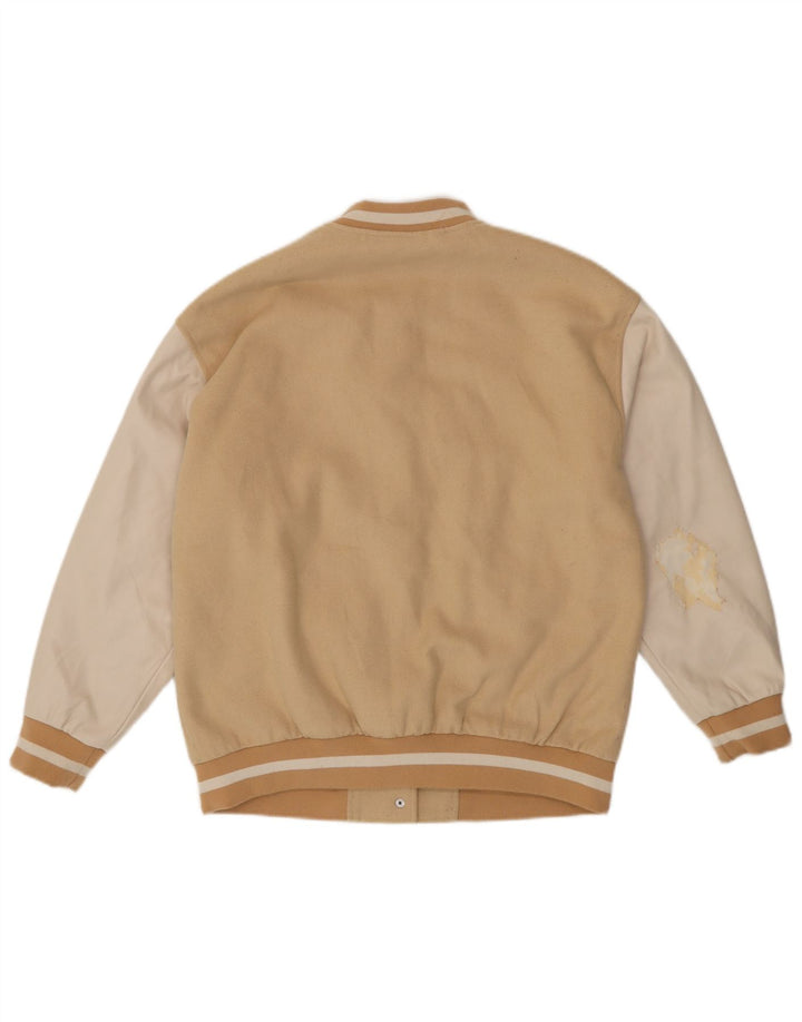 Zara Chaqueta universitaria estampada para niña 13-14 años Poliéster color block beige