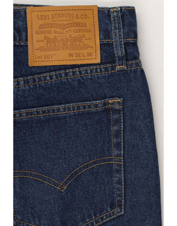 Levi's Hombre 501 Vaqueros Rectos W32 L30 Algodón Azul