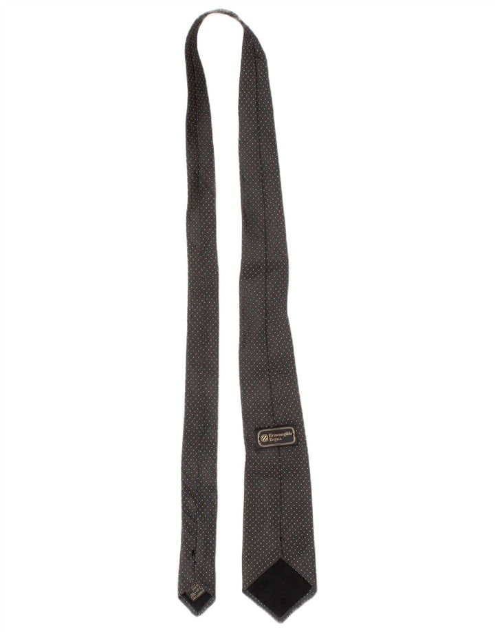Corbata Ermenegildo Zegna para hombre talla única gris manchado seda clásica