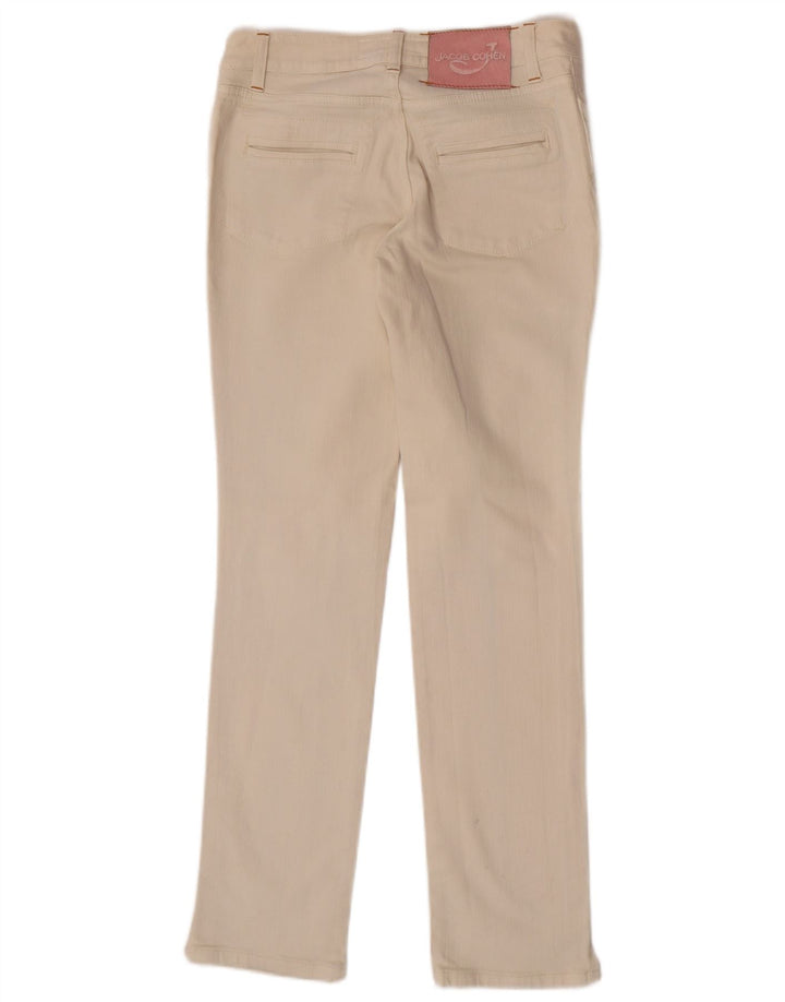 Jacob Cohen Vaqueros ajustados para mujer W28 L30 Algodón beige