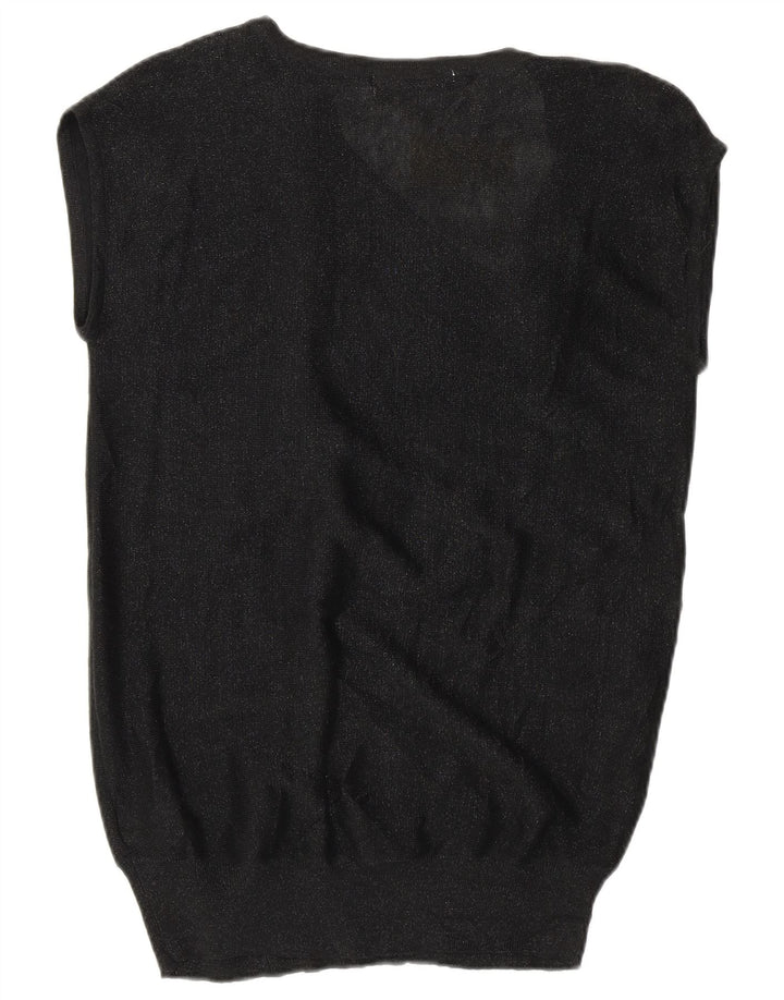 Michael Kors Blusa sin mangas para mujer Top Reino Unido 10 Pequeño Algodón negro