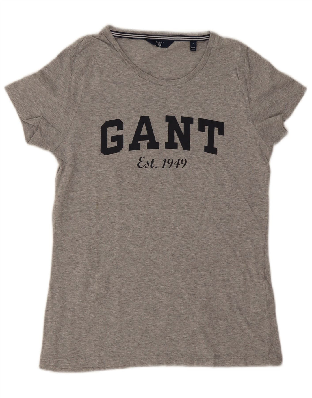 Gant Camiseta gráfica para hombre Top Small de algodón moteado en gris