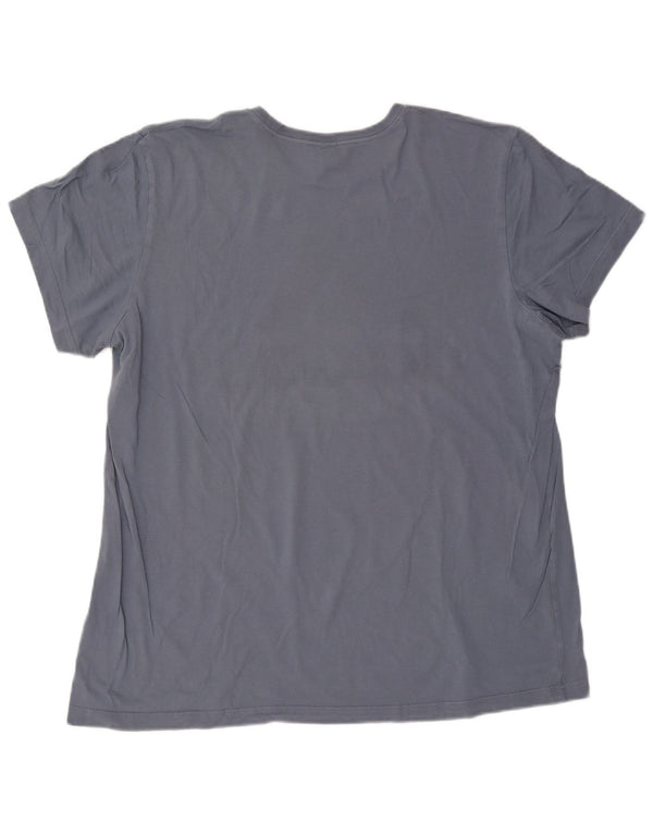 Adidas Camiseta gráfica para mujer Top UK 20 2XL Algodón azul