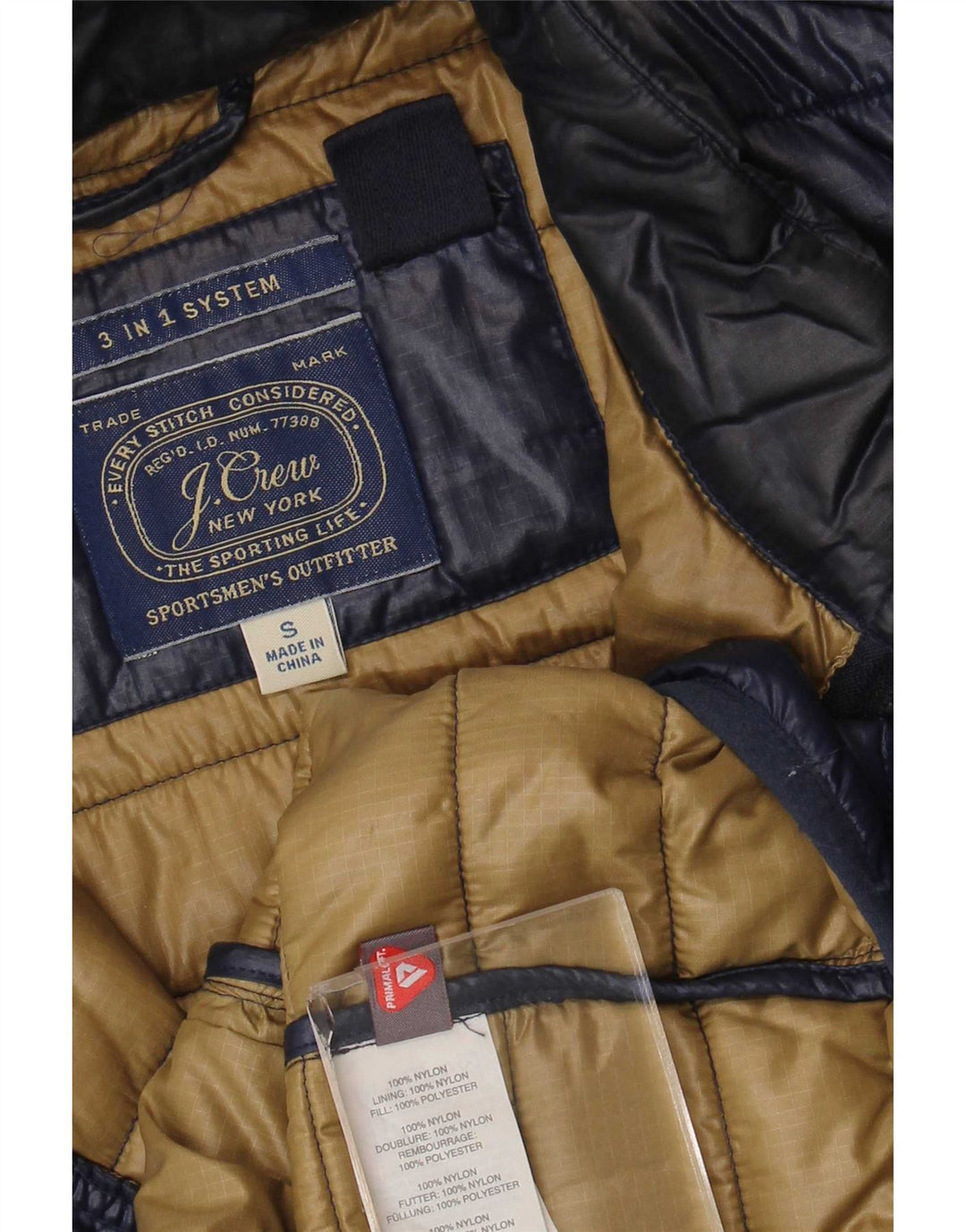 J. Crew Chaleco acolchado para hombre UK 36 Small Azul marino Nylon