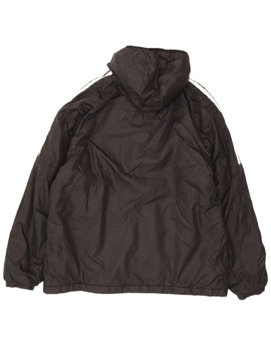 Adidas Chaqueta acolchada con capucha para hombre UK 42 XL Poliéster negro