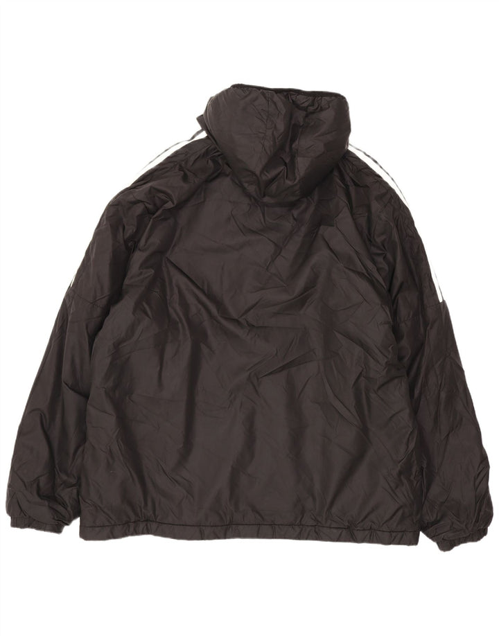 Adidas Chaqueta acolchada con capucha para hombre UK 42 XL Poliéster negro