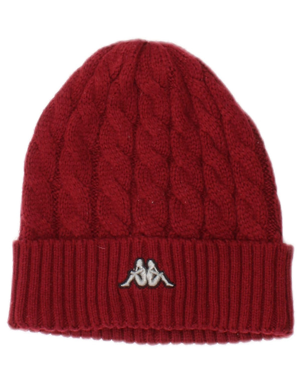 Kappa Gorro de Punto para Hombre Talla única Rojo Poliacrílico
