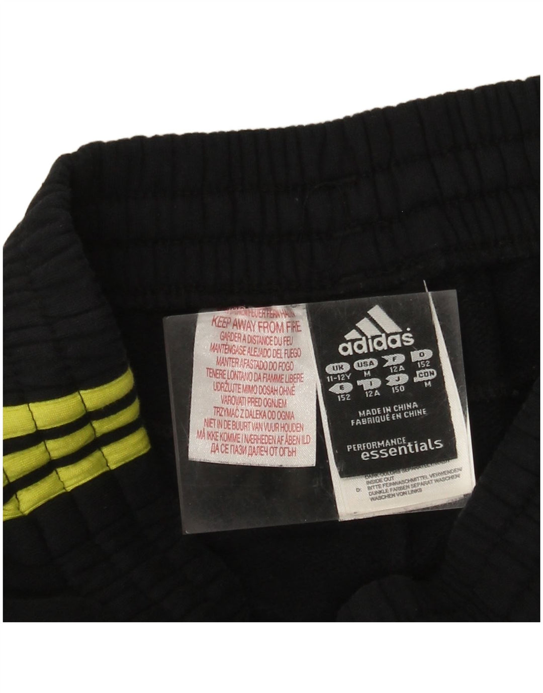 ADIDAS Pantalones de chándal para niño Joggers 11-12 años Negro Algodón