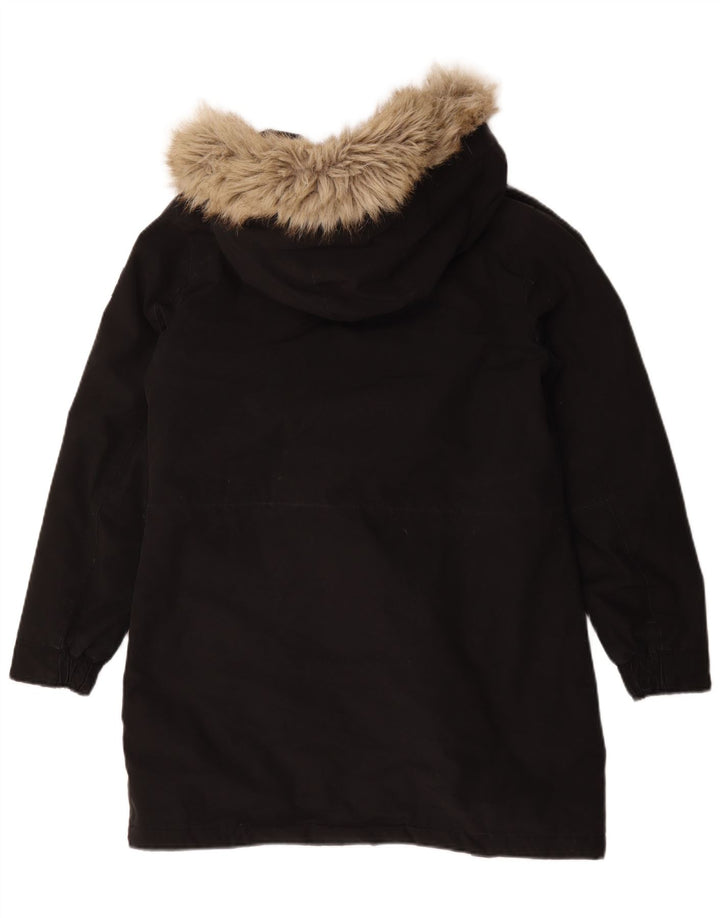 Calvin Klein Jeans Chaqueta Parka Sherpa Extragrande para Mujer UK 10 Small Black