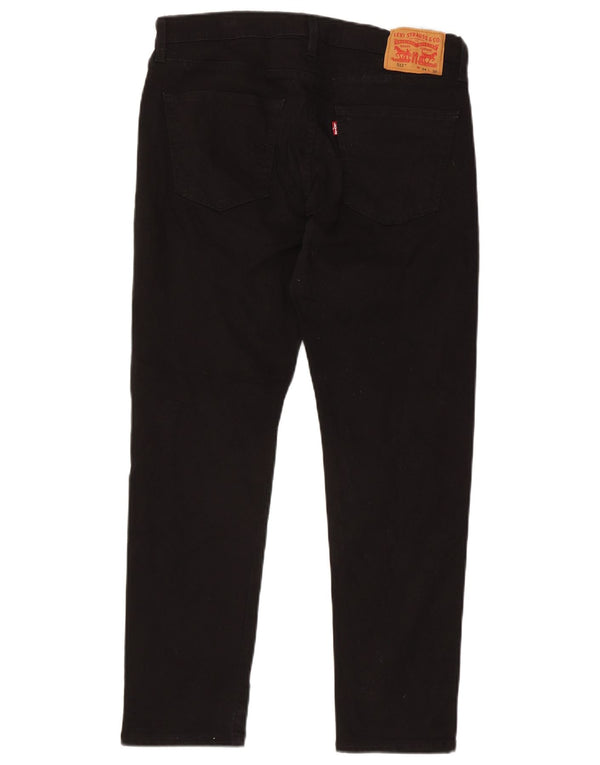 Levi's Hombre 512 Slim Tapered Jeans W34 L30 Algodón Negro