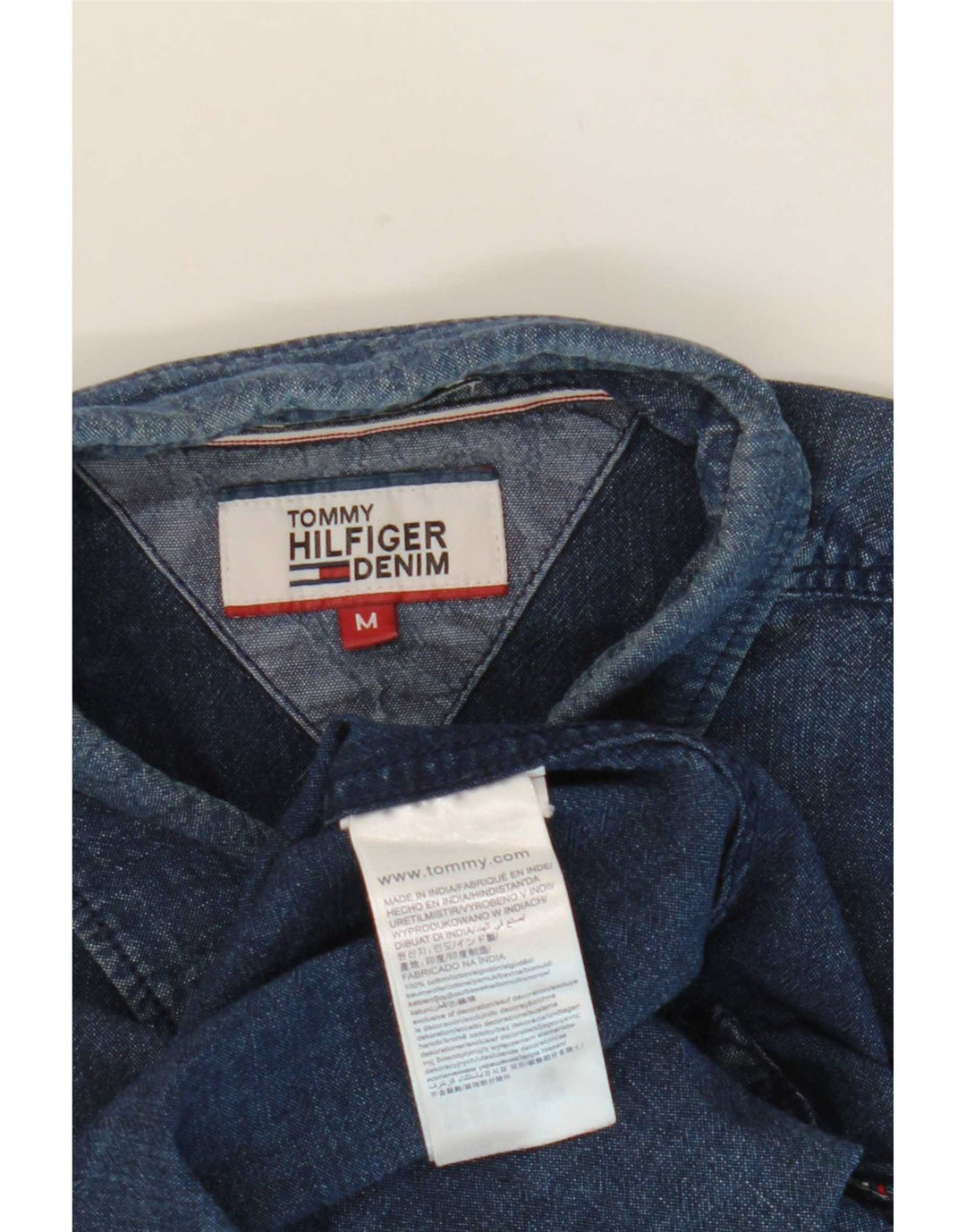 Camisa Marks & Spencer Hombre Algodón Azul Medio