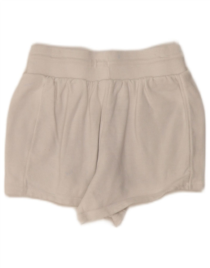 CHAMPION Pantalones cortos deportivos de tejido inverso para mujer UK 10 Small White Cotton