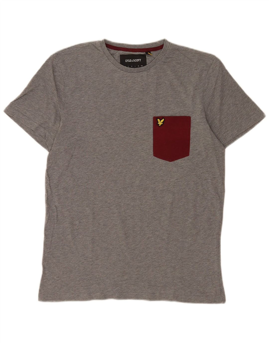 Lyle & Scott Camiseta para hombre Top Small Gris Colorblock Algodón