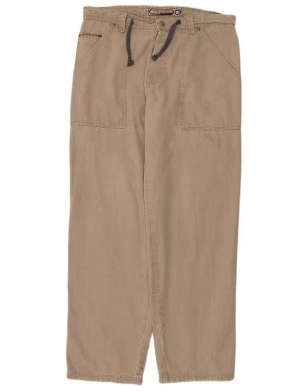 Quiksilver Pantalones Casuales para Hombre Medianos W32 L32 Algodón Beige