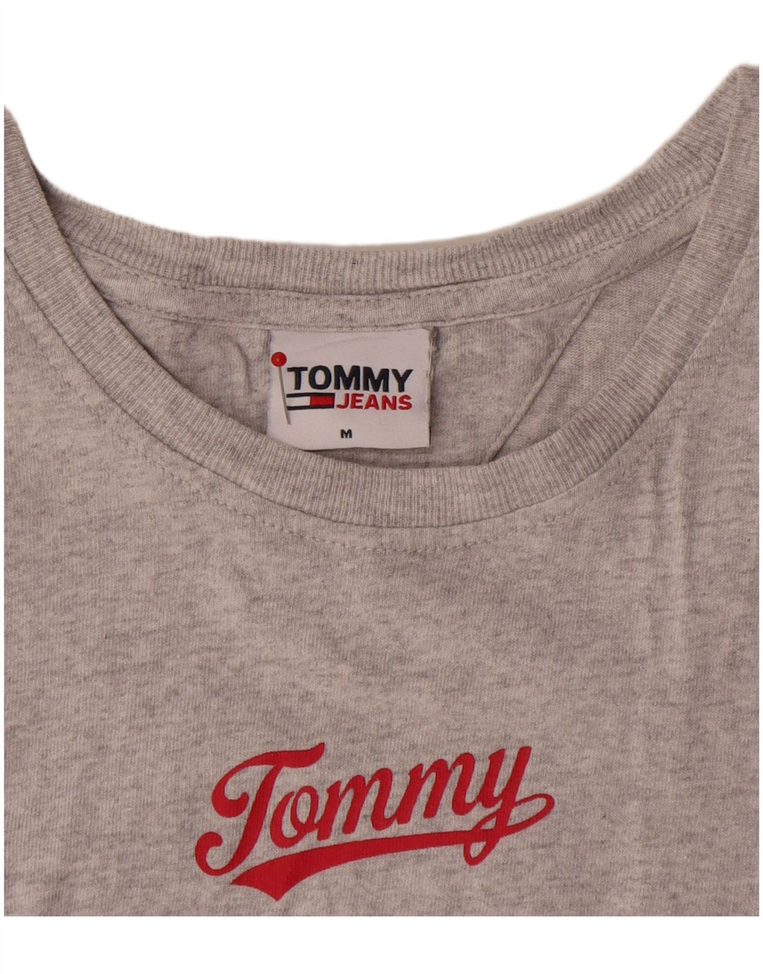 Tommy Hilfiger Camiseta gráfica para hombre Top Algodón gris medio