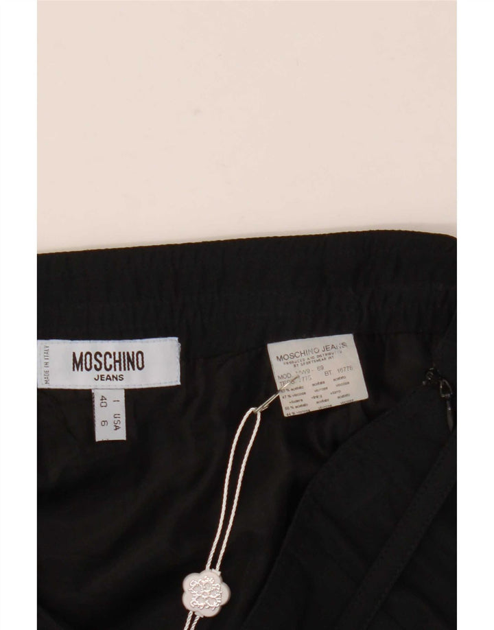 Minifalda Moschino para mujer IT 40 Small W27 Acetato negro