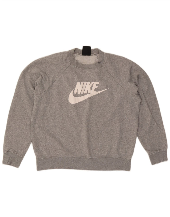 Nike - Sudadera gráfica para mujer, talla 40, algodón gris medio