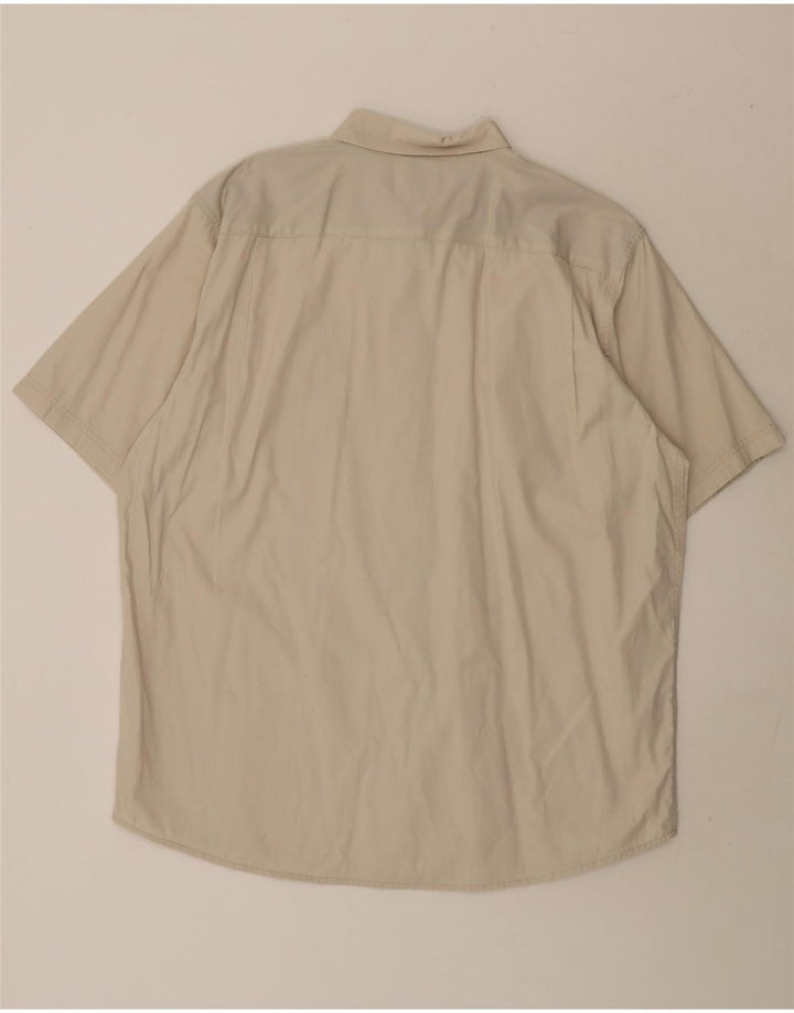 WRANGLER Camisa de manga corta para hombre, talla grande, algodón beige