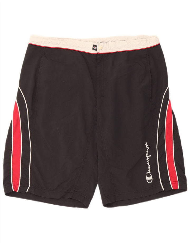 Champion Bañador con estampado gráfico para hombre XL Poliéster color block negro