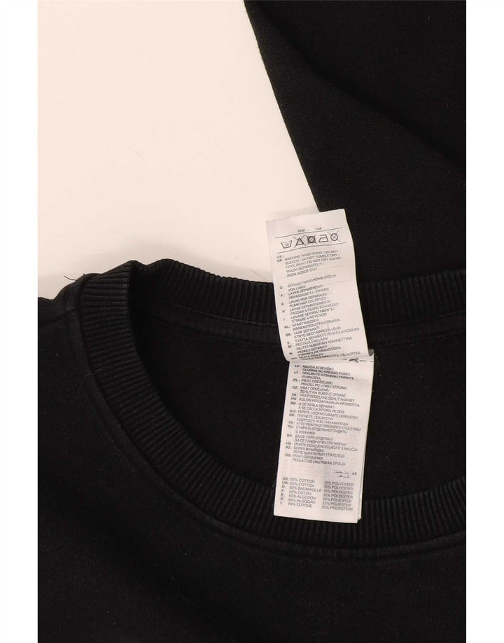 Reebok Hombre Graphic Sudadera Jumper XL Algodón Negro