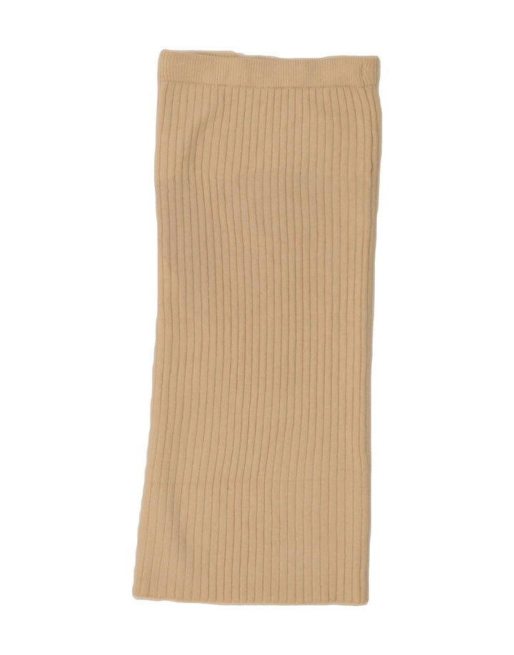 ZARA Womens Knit Maxi Skirt Small W26  Beige Acrylic Vintage Zara and Second-Hand Zara from Messina Hembry 