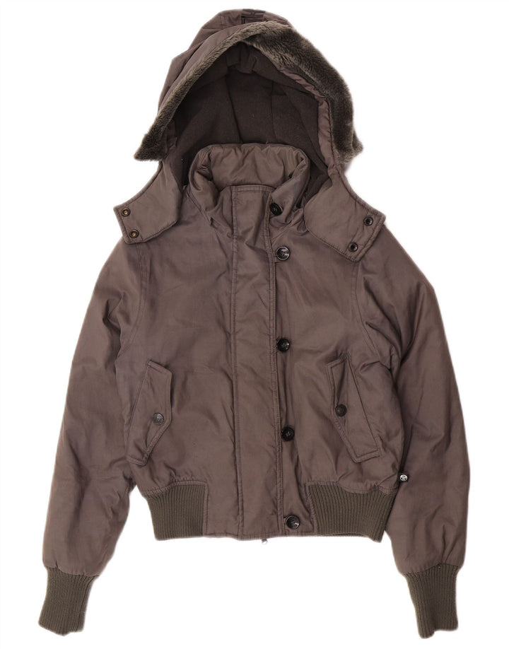 North Sails Chaqueta bomber con capucha y gráfico extragrande para mujer UK 6 XS Gris