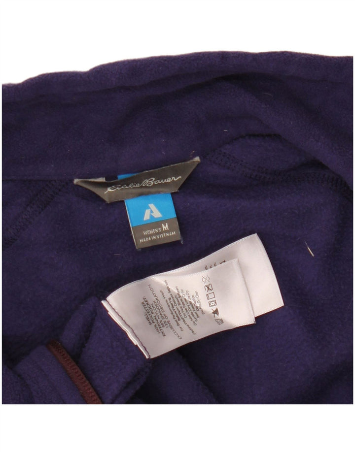 EDDIE BAUER Chaqueta polar para mujer UK 12 Mediano Púrpura Colorblock Poliéster