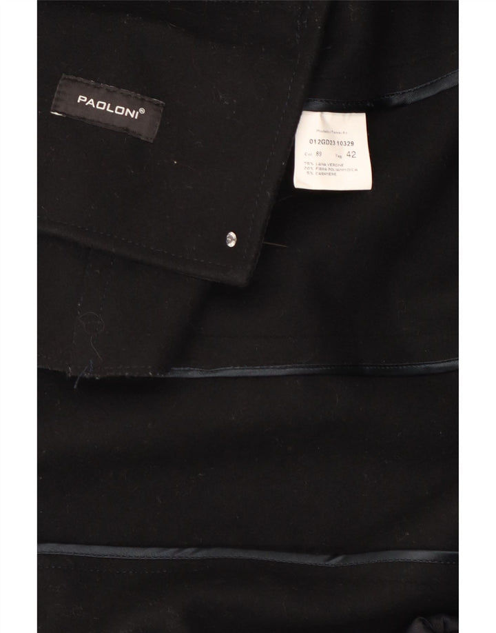 Paoloni Chaqueta Blazer Mujer IT 42 Mediana Lana Negra