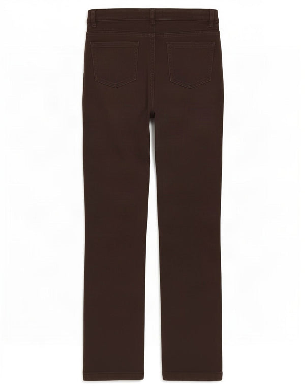 Pantalones informales rectos Marks & Spencer para mujer UK 12 Medium W30 L31 Marrón