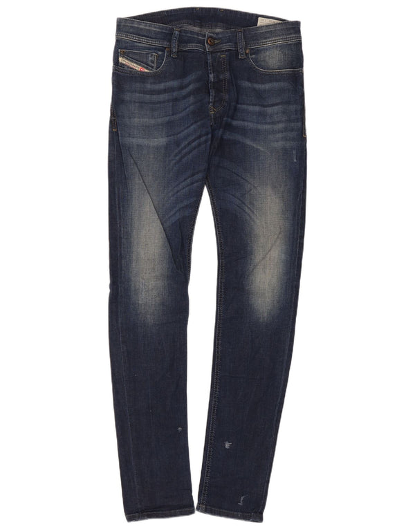 Diesel Mujer Sleenker Vaqueros Ajustados Y Desgastados W30 L32 Algodón Azul